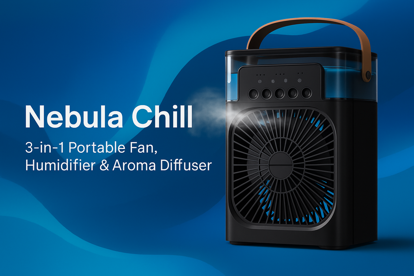 Nebula Chill – 3-in-1 Portable Fan, Humidifier & Aroma Diffuser